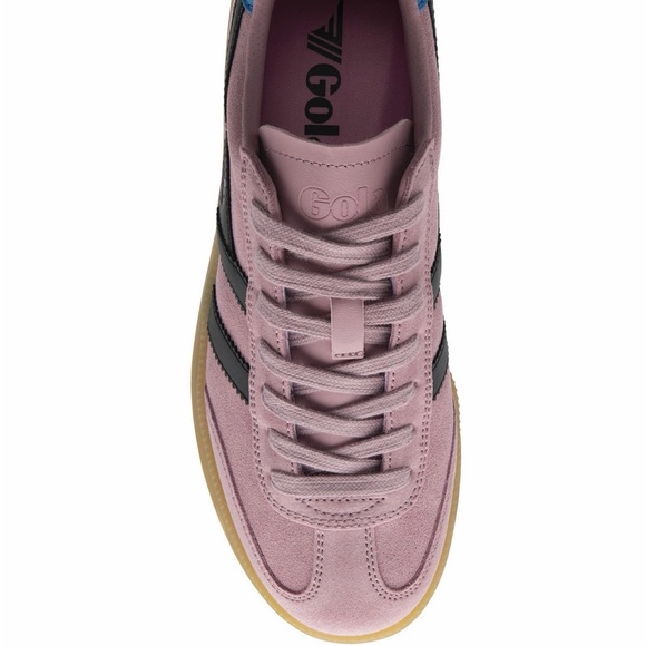 Gola Women's Pink and Black Sneakers with Blue Accent - Picture 8 of 9